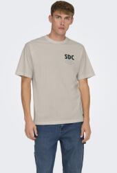 Only & Sons Only & Sons, Pamutpóló feliratos részlettel, Törtfehér, S (22032071-MOONBEAM-SUNDAY-DRIVERS-CLUB-S)