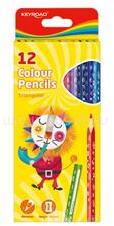 Keyroad Színes ceruza készlet háromszögletű 12 klf. szín (KEYROAD_38490) (KEYROAD_38490)