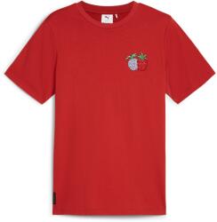 PUMA Puma, Kerek nyakú pamutpóló, Piros, 2XL (624665-24-XXL)