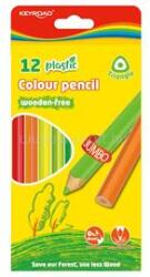 Keyroad Színes ceruza készlet 4 mm famentes háromszögletű Jumbo 12 klf. szín (KEYROAD_43651) (KEYROAD_43651)