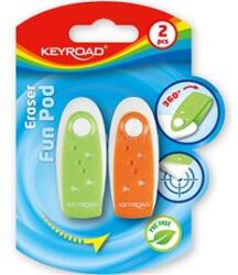 Keyroad Radír, PVC mentes 2 db/bliszter Keyroad Fun Pod vegyes színek (KEYROAD_38457) (KEYROAD_38457)