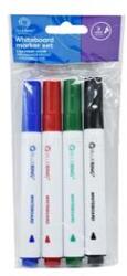 BLUERING Táblamarker készlet, kerek BlueringR, 4 klf. szín (BLUERING_JJ411317WM4) (BLUERING_JJ411317WM4)