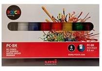 uni Dekormarker 8mm, Posca PC-8K 8 db-os készlet (UNI_57514) (UNI_57514)