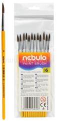 Nebulo Ecset 6-os festett nyéllel 12 db/csomag, Nebulo (NEBULO_HE16F) (NEBULO_HE16F)