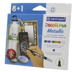 Centropen Dekormarker 1, 5mm, 2737 8+1-es készlet, metál (CENTROPEN_34677) (CENTROPEN_34677)