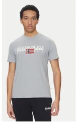 Napapijri Férfi póló, Napapijri, 305101884, pamut, M INTL, szürke (0000305101884_M)