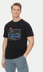 Napapijri Férfi póló, Napapijri, 305102768, Pamut, L INTL, Fekete (0000305102768_L)