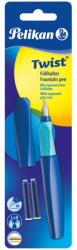 Pelikan Pelikán Twist Töltőtoll, 2 db Tintapatron, M-hegy, Mélykék, Blisztercsomagolás (814744)