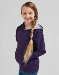 SG Lighting Gyerek kapucnis hosszú ujjú pulóver SG Kids' Contrast Hoodie 128 (7-8/L), Piros/Fehér