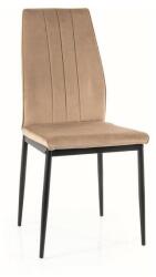 SIGNAL MEBLE Atom bársony szék, X44, fekete, bézs - mindigbutor