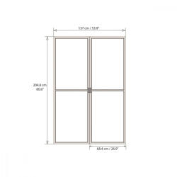 Palram Torino ajtó (szürke) (704949) (703735)