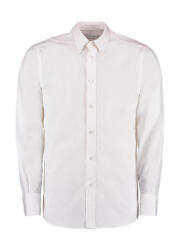 Kustom Kit Férfi hosszú ujjú Ing Kustom Kit Tailored Fit City Shirt M, Fehér