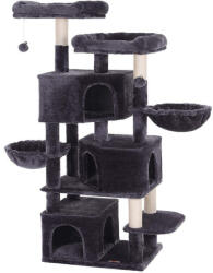 Feandrea Nagy Macskafa 164 cm Füstszürke Luxus Macskabútor 3 Barlangos (PCT98G)