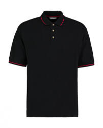 Kustom Kit Férfi rövid ujjú galléros póló Kustom Kit Men's Classic Fit St. Mellion Polo 2XL, Fekete/Piros