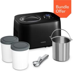 Klarstein FrostFusion fagylaltkészítő, slushie- és joghurtkészítő kompresszorral tartozékokkal | 1 l | 100 W (10048003+10048004+10048005+10048007) (10048003+10048004+10048005+10048007)