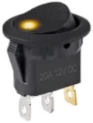  Kerek billenőkapcsoló Leddel Sárga