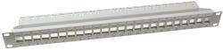 LogiLink 19" Patch panel 24 Keystone jack csatlakozóhoz, 1U, szürke