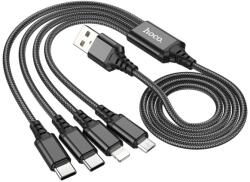 hoco. X76 4-in-1 super cablu de încărcare (Type-C+Type-C+iPhone+Micro) 1m