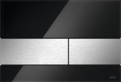 Tece Square WC működtetőlap, fekete üveg/ujjlenyomat mentes króm 9240806 (9240806)