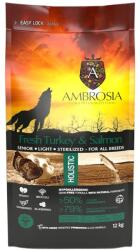 AMBROSIA Senior & Sterilized All Breeds Fresh Turkey & Salmon 2 x 12 kg