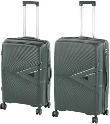 Leziter TraveLux Endure IV gurulós bőrönd szett sötétzöld (LTREBS-IV-DG) - geminiduo