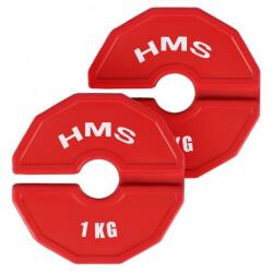HMS Комплект гумени тежести HMS TSN100 2x1 кг / 35 мм