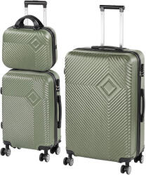 Leziter TraveLux Pro XIX gurulós bőrönd szett olajzöld (LTRPBS-XIX-OG) - geminiduo