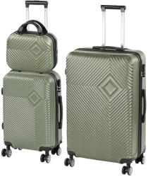 Leziter TraveLux Pro XVI gurulós bőrönd szett olajzöld (LTRPBS-XVI-OG) - geminiduo