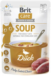 Brit 15x75g Brit Care macskaleves, kacsa nedves macskatáp