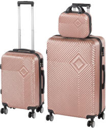 Leziter TraveLux Pro XVI gurulós bőrönd szett rosegold (LTRPBS-XVI-RG) - geminiduo