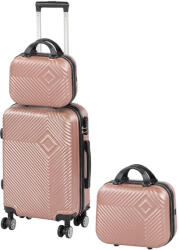 Leziter TraveLux Pro XII gurulós bőrönd szett rosegold (LTRPBS-XII-RG) - geminiduo