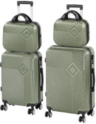 Leziter TraveLux Pro XXII gurulós bőrönd szett olajzöld (LTRPBS-XXII-OG) - geminiduo