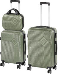 Leziter TraveLux Pro XVII gurulós bőrönd szett olajzöld (LTRPBS-XVII-OG) - geminiduo