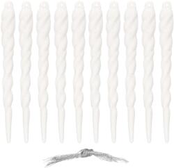 SPRINGOS Karácsonyi dísz " Jégcsap" 10 db - fehér, 12 cm (CA0862)