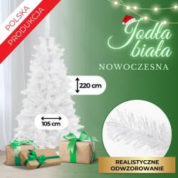 SPRINGOS műfenyő 220cm, fehér (CT0231)