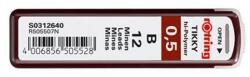 rOtring HB Grafitbél - 0.5mm / Fekete (12 szál) (S0312650) (S0312650)