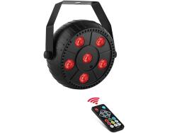 Thunder Germany Thunder LPB-5S (6x1.5W) RGB Mini LED PAR fényeffekt + TÁVIRÁNYÍTÓ + AKKU (650324)