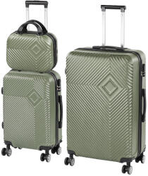 Leziter TraveLux Pro XVI gurulós bőrönd szett olajzöld (LTRPBS-XVI-OG) - homelux
