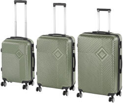 Leziter TraveLux Pro XXI gurulós bőrönd szett olajzöld (LTRPBS-XXI-OG) - homelux