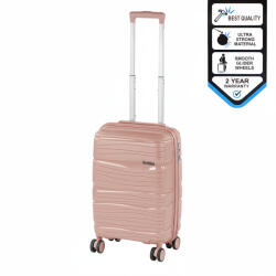 Leziter TraveLux Voyager kabinbőrönd keményfedeles 55x40x20 cm mályvarózsaszín (PP200-RG-20)