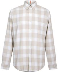 HUGO BOSS Men's Check Shirt Eye-Catching Print - Light Beige