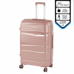Leziter TraveLux Voyager nagy bőrönd keményfedeles 76x50x29 cm mályvarózsaszín (PP200-RG-28)