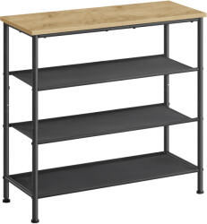  Cipősszekrény TAYLOR ARTISAN fekete vázzal 75x71 cm, 3 polccal