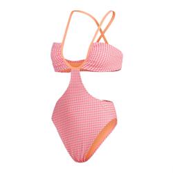 Speedo Бански костюм Speedo Women's Gingham Convertible One Piece Swimsuit - Light Pink