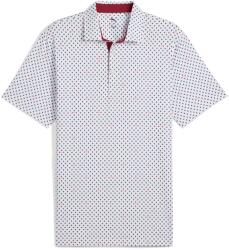 PUMA Блуза с яка Puma Men's Burgh Polo Short Sleeve Performance Polo Shirt - White/Navy