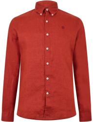 Timberland Риза Timberland Men's Mill Brook Linen Leaf Green Long-Sleeve Plain Shirt - Burnt Henna