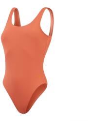 Speedo Бански костюм Speedo Women's Textured Belted Deep U-Back One Piece Swimsuit - Brown/Orange