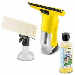 Kärcher Aspirator pentru geamuri Karcher WV 6 Plus cu detergent pentru curatarea geamurilor la 500ml, 1.633-517.0, 100 min, capacitate rezervor apa 150 ml, putere de curatare cca. 300 m2, Galben/Negru (Karche