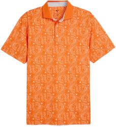 PUMA Блуза с яка Puma Men's Royal Polo Pique Short Sleeve Performance Polo Shirt - Rickie Orang