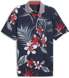 PUMA Блуза с яка Puma Men's Mattr Luau Short Sleeve Performance Polo Shirt - D. Navy/Red
